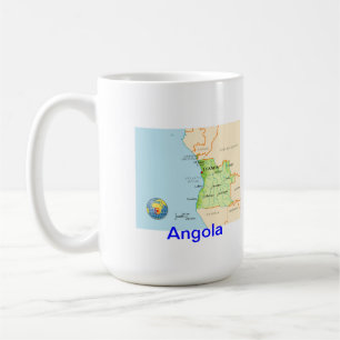Mug Carte et drapeau de l'Angola