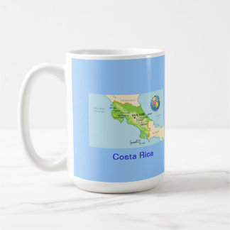 Mug Carte et drapeau du Costa Rica
