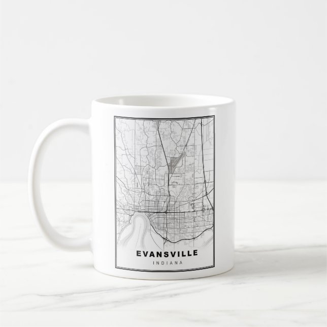 Mug Carte Evansville (Gauche)