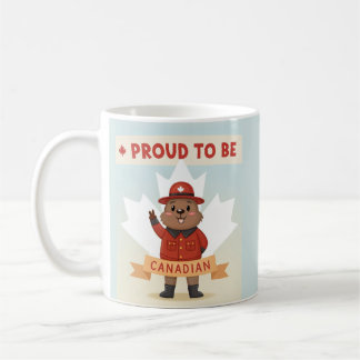 Mug Carte fière d'être canadienne
