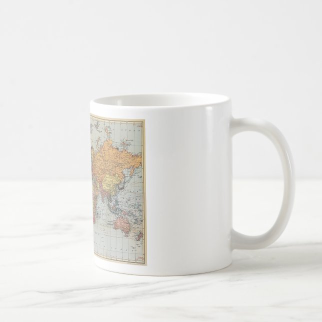 Mug Carte générale vintage du monde (Droite)