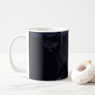 Mug Carte globale La ville de la Terre s'illumine la n