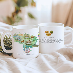Mug Carte illustrée de l'aquarelle Venezuela   Monogra