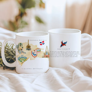 Mug Carte illustrée République Dominicaine   Monogramm