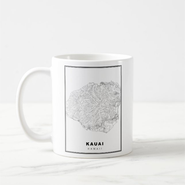 Mug Carte Kauai (Gauche)