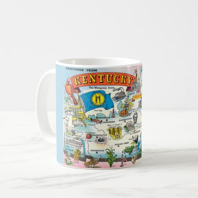 Mug Carte Kentucky (Devant gauche)