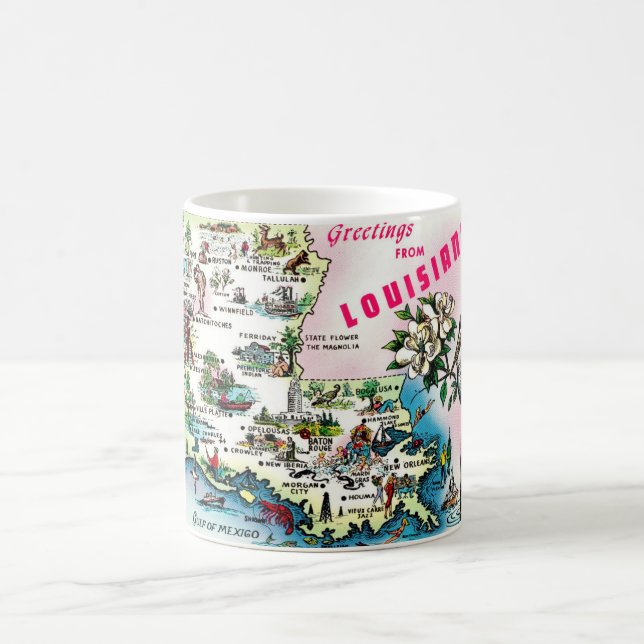 Mug Carte Louisiane (Centre)
