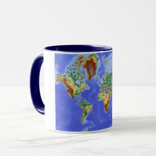 Mug Carte mondiale géographique internationale