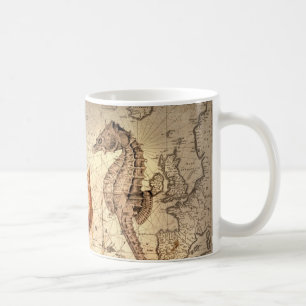 Mug Carte nautique de plage de coquillage côtier