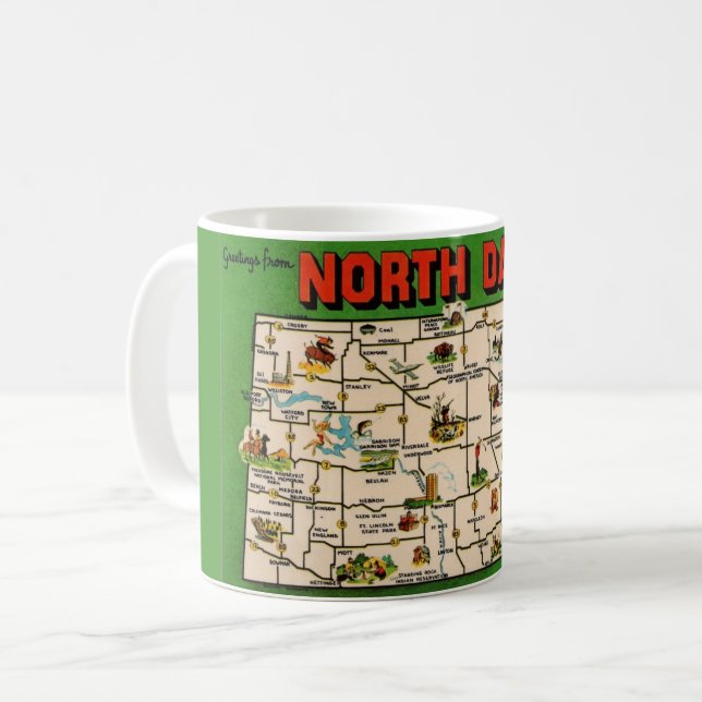 Mug Carte North Dakota (Devant gauche)