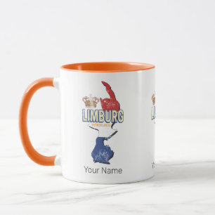 Mug Carte Pays-Bas Limburg Souvenir Vintage néerlandai