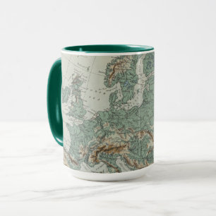 Mug Carte physique de l'Europe