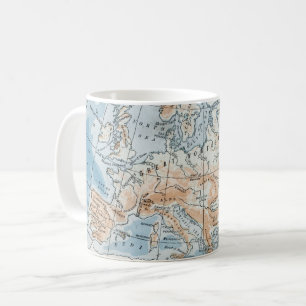 Mug Carte physique de l'Europe (1916)