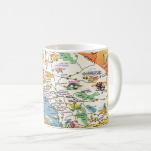 Mug carte postale de la Californie du Sud