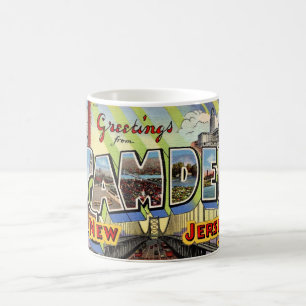 Mug Carte postale de voeux Retro Camden NJ
