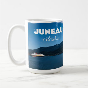 Mug Carte postale Juneau Alaska avec avion de croisièr