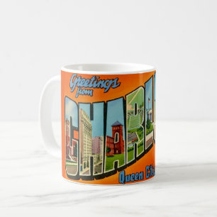 Mug Carte postale rétro de Charlotte NC