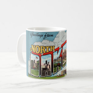 Mug Carte postale Retro North Dakota