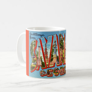 Mug Carte postale Retro Savannah Georgia