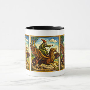 Mug Carte postale T-shirt fantaisie rétro médiéval cav