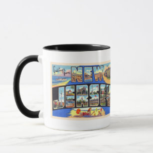Mug Carte postale Vintage à grandes lettres de l'éta