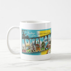 Mug Carte postale vintage Big Letter ARKANSAS