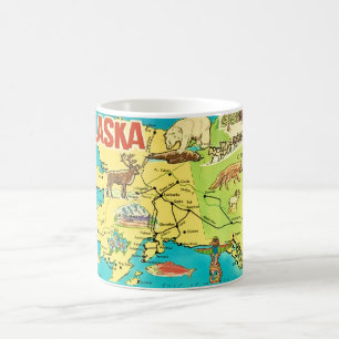 Mug Carte Postale Vintage de l'Alaska
