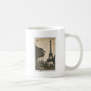 Mug Carte postale vintage de Paris, Tour Eiffel