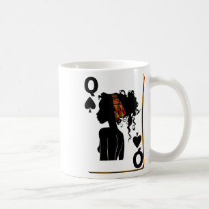 Mug Carte Reine Pique Afro American Black History Mont