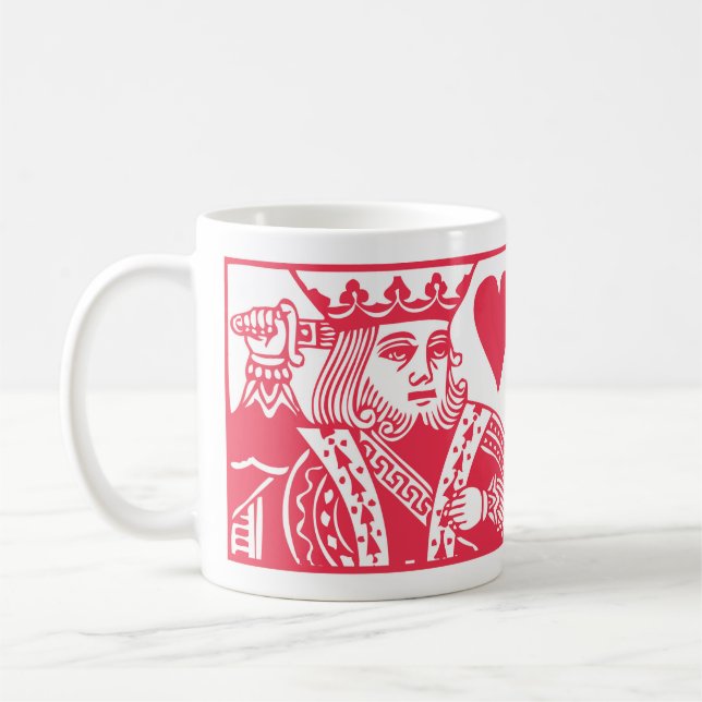 Mug Carte rouge "Roi de mon coeur" (Gauche)