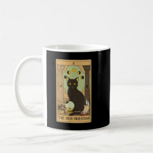 Mug Carte Tarot de haute prêtresse Chat Noir Mystique 