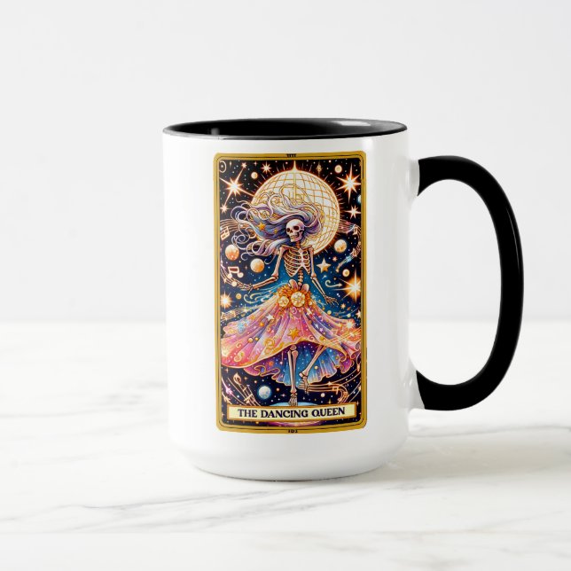 Mug Carte Tarot Drôle/La Reine Danse (Droite)