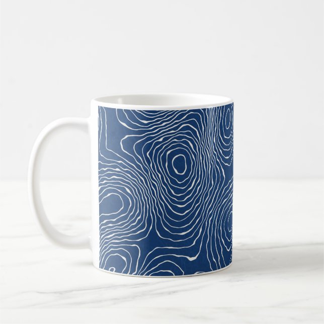 Mug Carte topographique de la ligne terrestre sans sou (Gauche)