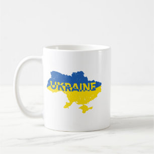 Mug Carte ukrainienne avec inscription Ukraine. Ukrain