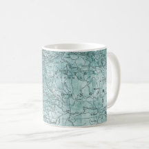 Carte vintage de Bavière, Autriche Hongrie Voyage