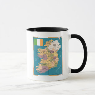 Mug Carte vintage de l'Irlande
