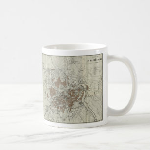 Mug Carte vintage de St Petersburg (1893)