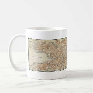Mug Carte vintage de Zurich Suisse (1913)