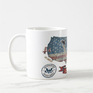 Mug Carte vintage des États-Unis - American Patriot Wi