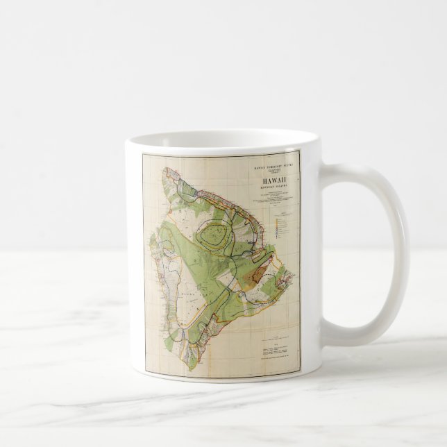 Mug Carte vintage d'Hawaï Island (1906) (Droite)