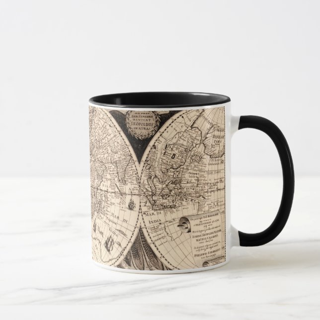 Mug Carte vintage du monde (Droite)