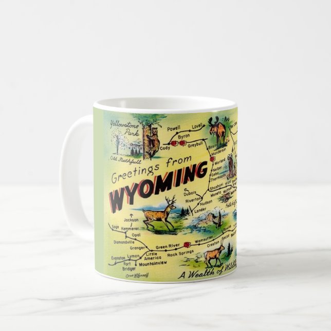 Mug Carte Wyoming (Devant gauche)