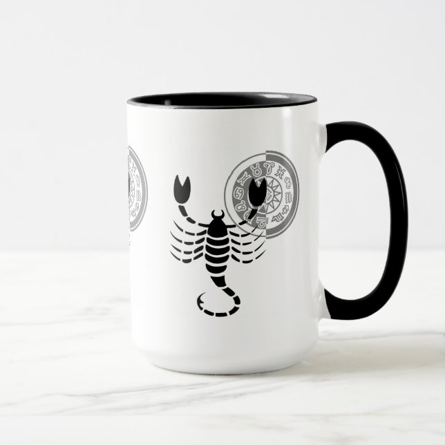 Mug Carte Zodiac Scorpio Scorpion style grec (Droite)