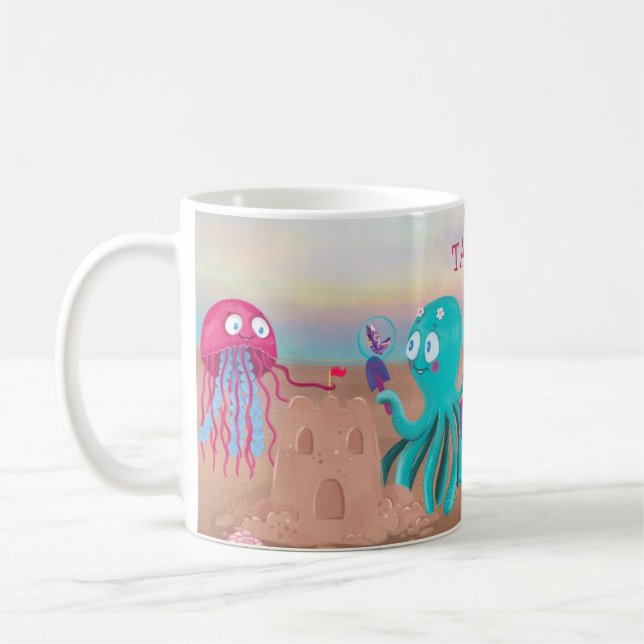 Mug Cartographie de poulpe et méduse (Gauche)