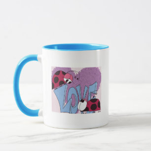 Mug Carton adorable Ladybug Love