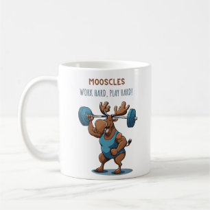Mug Carton fitness moose entraînement avec weights
