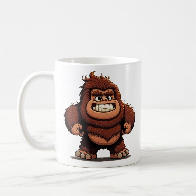 Mug Cartoon Bigfoot au ventre mou Chibi souriant (Gauche)