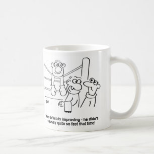 Mug Cartoon Boxer On the Ropes