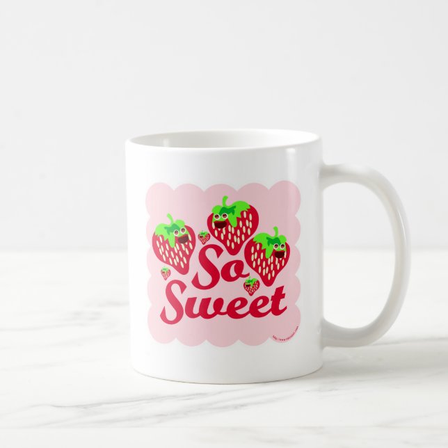 Mug Cartoon de baies de fraises sucrées (Droite)