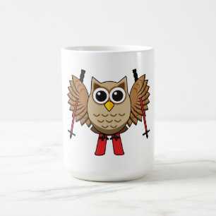Mug Cartoon de ski de Chouette